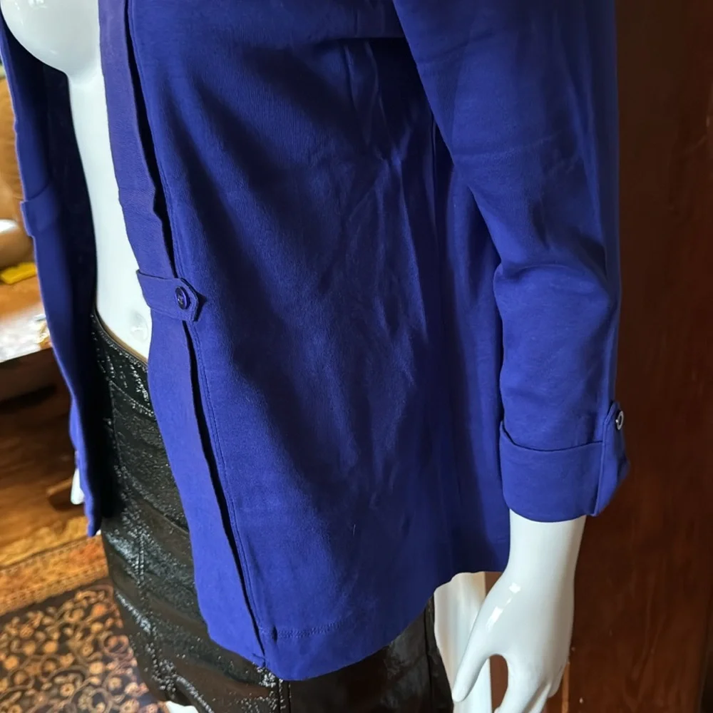NWT northern reflections size small Women's Blue open faced cardigan Blazer - Picture 4 of 5